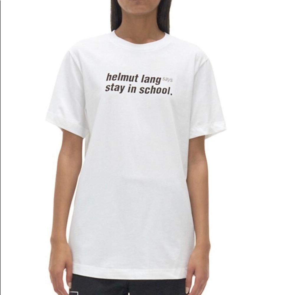 Nwt helmet lang  School Graphic T-Shirt